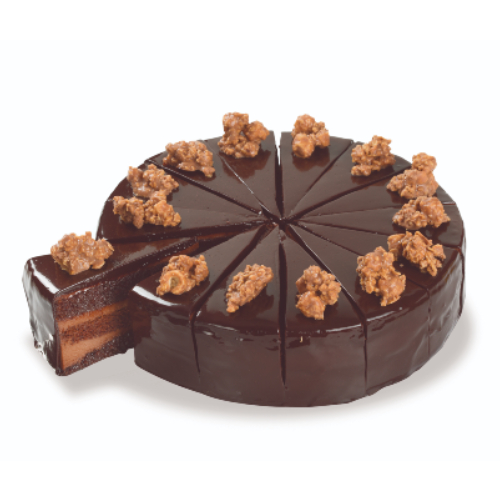 10" Rich Chocolate Mud Cake - Pre Cut 14 piece Round