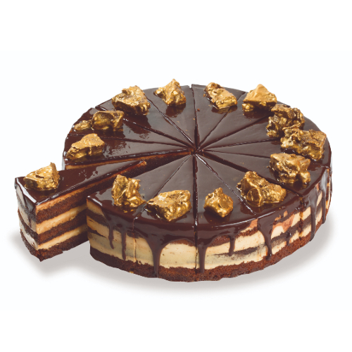 10" Chocolate Honeycomb Cake - Pre Cut 14 piece Round
