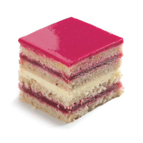 Raspberry Opera Cake Slab 70 pce 